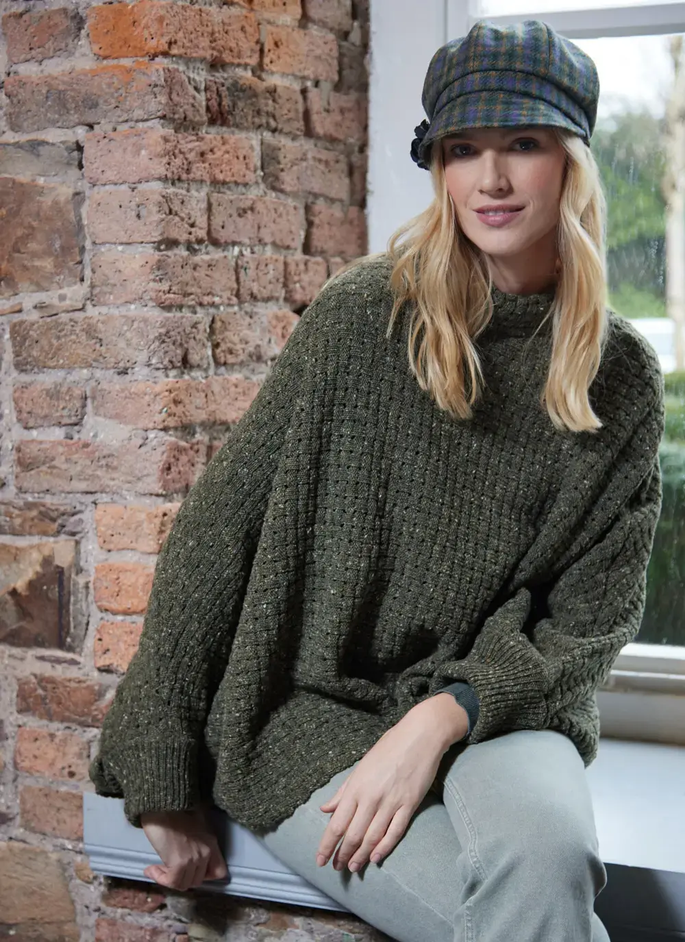 Merino Basketweave Poncho